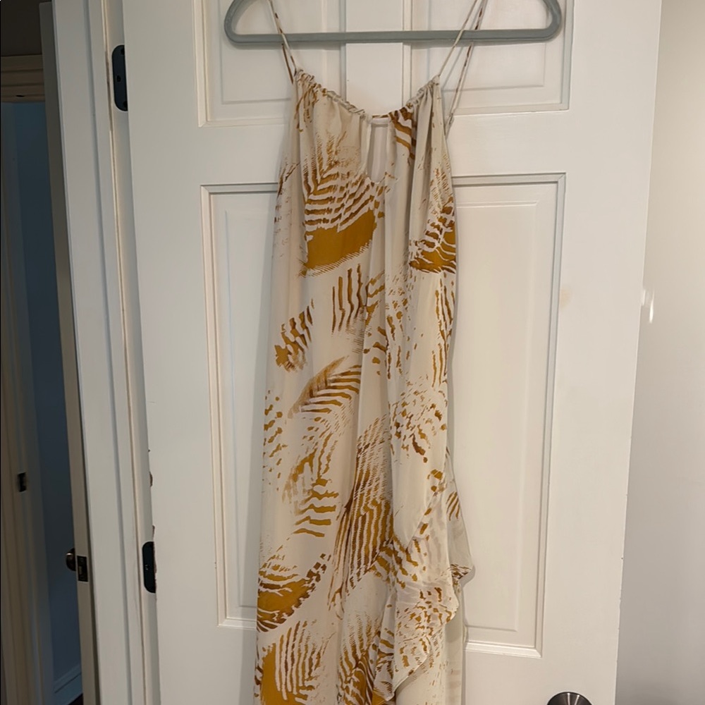 Banana Republic Yellow Cream Asymmetrical Sundress